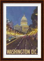 Framed Washington DC Capitol Building Ad