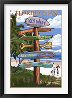 Framed Florida Keys Sign Ad