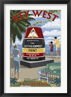 Framed Key West Southernmost Point