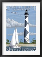 Framed Cafe Lookout Lighthouse Carolina