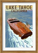 Framed Lake Tahoe California Boat
