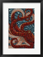Framed Octopus Mosaic