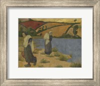 Framed Washerwomen At The Laita River, Near Pouldu, 1892