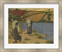 Framed Washerwomen At The Laita River, Near Pouldu, 1892