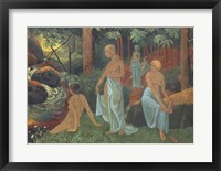Framed Bathers With White Veils
