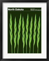 Framed Montague State Posters - North Dakota