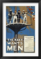 Framed Navy Wants Men