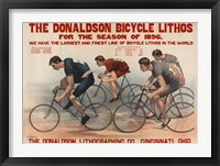 Framed Donaldson Bicycle Lithos for 1896 Season