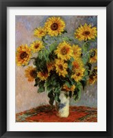 Framed Bouquet of Sunflowers