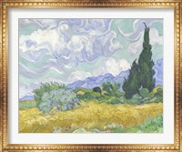 Framed Wheatfield with Cypress