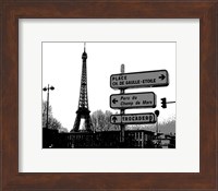 Framed Photograph of street signs in Paris
