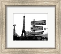 Framed Photograph of street signs in Paris