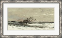 Framed Landscape With Snow And Setting Sun, 1873