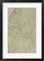 Framed Sitting Half-Nude With Closed Eyes, 1913