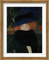 Framed Lady With Hat And Feather Boa, 1909