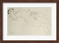 Framed Liegender Maedchenakt Nach Links - Female Nude Turned Left, 1914-1915