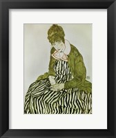 Framed Edith Schiele Seated, 1915