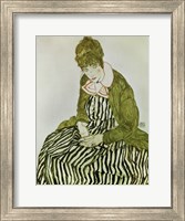 Framed Edith Schiele Seated, 1915