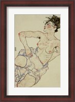 Framed Kneeling Female Semi-Nude, 1917