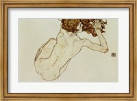 Framed Crouching Nude