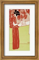 Framed Musik (Stehende Lyraspielerin) - A Woman Playing The Lyre, 1901