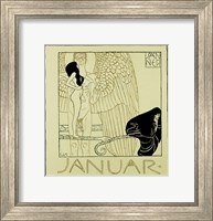 Framed Calendar Page for January 1901 For ""Ver Sacrum""