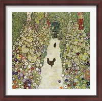 Framed Garden Path with Hens, 1916