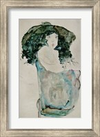 Framed Girl With Blue-Black Hair And Hat, 1911