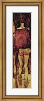 Framed Female Nude, Rear View with Shawl