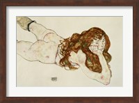 Framed Female Nude On Her Stomach, 1917