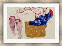 Framed Reclining Woman With Mauve Stockings, 1913