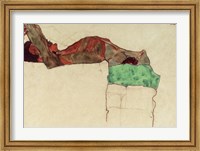 Framed Reclining Male Nude With Green Cloth, 1910