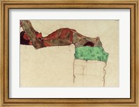 Framed Reclining Male Nude With Green Cloth, 1910