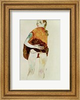 Framed Standing Girl With Raised Skirt, 1911