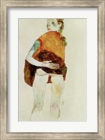 Framed Standing Girl With Raised Skirt, 1911