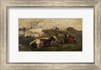 Framed Landscape With Cows