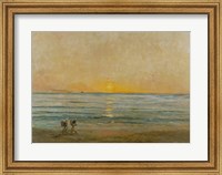 Framed Sunset With Fishermen
