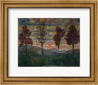 Framed Four Trees, 1917