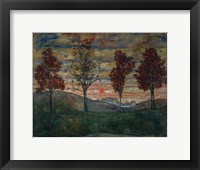 Framed Four Trees, 1917