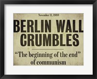 Berlin Wall Framed Print