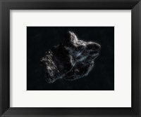 Framed Asteroid in Space