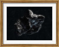 Framed Asteroid in Space