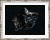Framed Asteroid in Space