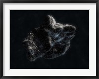 Framed Asteroid in Space