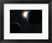 Framed Earth, Moon and Sun