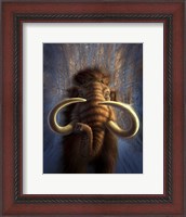 Framed Woolly Mammoth in Snow