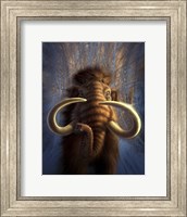 Framed Woolly Mammoth in Snow