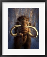 Framed Woolly Mammoth in Snow