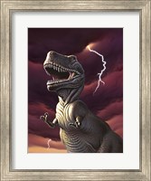Framed Tyrannosaurus Rex in a Storm