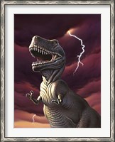 Framed Tyrannosaurus Rex in a Storm